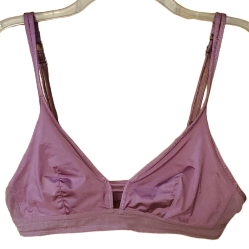 True & Co Purple Mesh Bralette‎ Size Large
